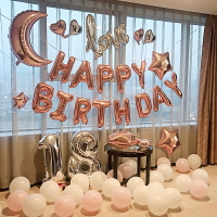 氣球派對 生日氣球 生日氣球 成人禮生日布置18周歲女孩派對場景網紅氣球男朋友背景牆裝飾用品『cyd22415』
