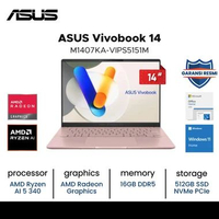 ASUS Vivobook 14 M1407KA-VIPS5151M AMD Ryzen AI 5-340 16GB 512GB SSD 14" WUXGA IPS Windows 11 + Offi