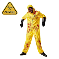 Women Bio Hazard Costume Unisex Biohazard Suit Cosplay Halloween Costume For Adult Zombie Biohazard Suit Jumsuit Costume