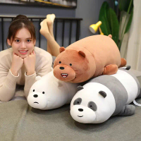 Raksasa Panda Hewan Plush Mainan Berbaring Beruang Boneka Plush Bantal Bantal Tidur Gadis Hadiah Ula