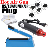 300W Electrical Mini Heat Gun Handheld Hot Air Gun With Plastic film sealing machine Household heat sealing machine