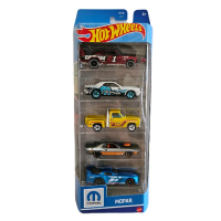 Hot Wheels Mopar 5 Pack, Diecast Mainan Mobil Original termasuk '08 Challenger SRT8, '70 Hemi Challe