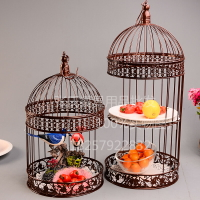鳥籠餐具帶小鳥創意餐具鳥籠創意餐具點心架鐵藝架蛋糕架甜品盤