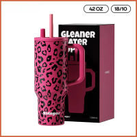 (Hot Sale) 42oz Stainless Steel Thermos Tumbler Bottle Vacuum Flask With Straw & Handle (1200ml / 31
