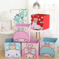 Sanrio My Melody Bad Badtz Maru Keroppi Cartoon Storage Box Foldable Toy Box Sundries Organizing Box Festival Gift High Capacity