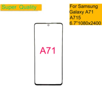 10Pcs/Lot For Samsung Galaxy A71 Touch Screen Front Glass Panel LCD Outer Display Lens A71 A715 With OCA Glass Parts