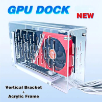 Laptop eGPU CASE External Graphics Card Bracket Base+Acrylic Frame Video Cards Dock GPU Holder Oculink PCIE External Display Kit
