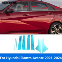 Accessories For Hyundai elantra Avante 2021 2022 2023 2024 Stainless Steel Window Center B C Pillar Posts Cover Trim Car Styling