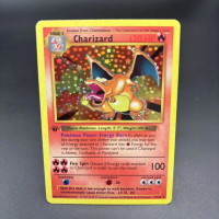 Kad Koleksi PTCG, DIY, Edisi Pertama 1999, CHARIZARD VENUSAUR, Kad Tunggal Buatan Sendiri, Kad Anime