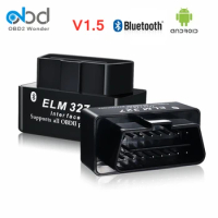 Auto Car Diagnostic Tool ELM327 V1.5 OBD2 Scanner Bluetooth OBD Code Reader Work on Android Windows Support All OBD2 Protocols