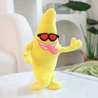 with Music Big Banana Plush Toys Banana Doll Singing Big Banana Toy Funny Singing Big Banana Plush Banana Keychain