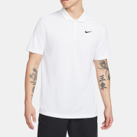 NIKE 男 POLO衫 短袖上衣 T-Shirt 翻領 吸汗快乾 Court Dri-FIT 白 DH0858-100