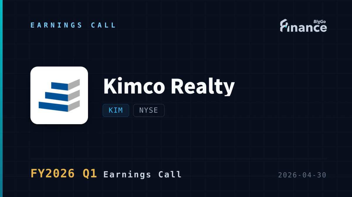 [Kimco Realty Q1 2026 Earnings Call] Record $77M SNO Pipeline and 4.5% ...