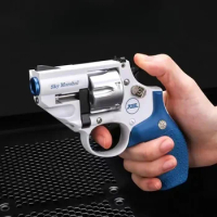 Mini Sky Marshal Toy Gun Alloy Revolver Launcher Soft Bullet Pistol Burst Weapon Model Airsoft Pneumatic Pistola For Adluts Kids