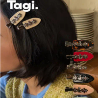 Tagi Metal Bulging Small Lace Clip Seamless Duckbill Clip Bangs Clip Cute Hair Accessories Hair Clip