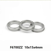 100pcs/lot F6700ZZ F6700Z F6700 ZZ Z 10x15x4 mm flange deep groove Ball Bearing double shielded flanged 6700ZZ bearing 10*15*4mm