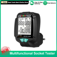 Multifunctional Socket Tester with Digital Electric Socket Detector Circuit Detector Electrician Electroscope RCD Tester