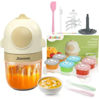 HAOYUNMA 13-in-1 Baby Food Processor for Baby Food, Puree, Fruit, Vegatable, Meat, Baby Food Blender with Silicone Spoon
