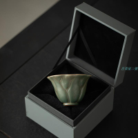 宋樸蘇揚燁大師純手工荷葉杯主人杯品茗杯粉引茶杯禮盒裝柴燒手作