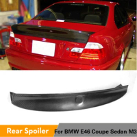 Rear Trunk Spoiler For BMW E46 Coupe Sedan M3 2Door 4 Door 1998 - 2006 Boot Lip Wing Spoiler Carbon Fiber / FRP / PU Primer