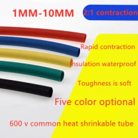 Heat Shrink tube 2:1 100 Meter 1 2 3 5 6 8 10mm Diameter Heatshrink Tubing Wire Connector Wrap Wire Repair Tube Cable Sleeve