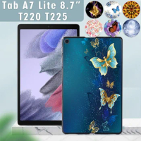Case for Samsung Galaxy Tab A7 Lite 2021 SM-T220 SM-T225 Tablet Cover Galaxy Tab A7 Lite T220 T225 Back Shell with Butterfly