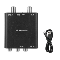 RF Modulator AV To RF Converter M61A AV To RF CH3/CH4 Channels Video Input Adapter For VHF Demodulator Converter, Durable