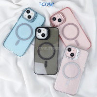 CILUPBAH Glitter Magnetic Lens Stand Holder Case For iPhone 11 12 13 14 15 Pro Max