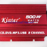 by DHL or Fedex 20 sets Kinter Auto Power Subwoofer Amplifier Car Audio Stereo Amplifier HiFi 12V 2CH USB Mini Digital