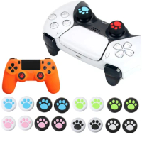 4 pcs Silicone Analog Thumb Sticks Grips for Sony PlayStation 5 PS4 3 Slim Pro Controller Caps Cover for XBox One X S