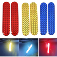 200pcs Car Door Stickers Universal Safety Warning Mark Reflective Tape Strips Auto Driving Reflector Strips Sticker Wholesale