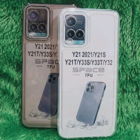 SoftCase Casing Vi Y21 2022/Y21S/Y21T/Y33S/Y32 Bening Trasparan Pelindung belakang HP+Camira Transpa
