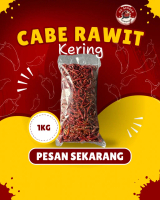 HG GEHGER Cabe Rawit Merah Kering Tanpa Tangkai 1Kg Grade 1/A Kualitas Teja Caplak Super Pedas Cenge