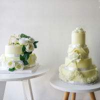 森系仿真蛋糕婚慶模型 新款創意4層生日酒宴婚宴禮結婚多層蛋糕架