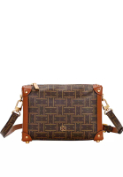 ELLE Mabel Monogram Leather Box Bag
