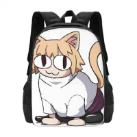 Neco Arc Cat 3D Print Design Backpack Student Bag Neco Arc Neko Arc Cat Fate Tsukihime