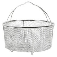 Stainless Steel Fryer Basket Deep Fryer Skimmers Frying Basket with Handle Steaming Basket Air Fryer Accessories