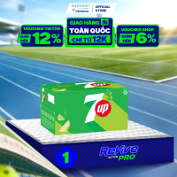 Thùng 24 Chai Nước Ngọt Giải Khát Có Gaz 7Up (390ml/chai)