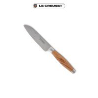 【Le Creuset】大馬士革鋼日式三德刀 13cm(橄欖木柄)