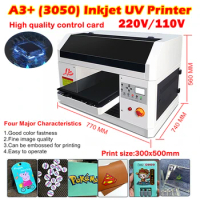 LY A3+ 3050 Full Automatic Flatbed Photo UV DTG Inkjet Printer Machine 300X500mm USB Infrared Ray Measure 2880 DPI Printing