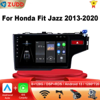 Android 13 Car Radio Carplay Auto GPS For Honda Jazz 3 2015 - 2020 Fit 3 GP GK 2013-2020 Multimedia Player Navigation