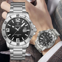 DIVEST Luxury Brand Men New Watch Fashio Waterproof Sport Stainless Steel Quartz Watch Simple Business Watches Relogio Masculino