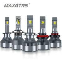 MAXGTRS Car Headlight H7 H4 LED H8/H9/H11 HB3/9005 HB4/9006 H1 90W 18000LM Auto Bulb Headlamp 6000K Light High Low Beam Lights