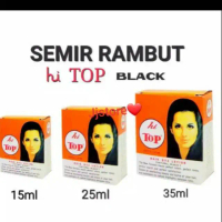 Hitop Hi Top Semir Rambut Natural Black Hair Dye Lotion 15ml 25ml 35ml