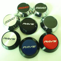4pcs For RAYS 65mm Car Wheel Center Hub Cap Cover 45mm Emblem Badge Sticker Auto Styling Accessories