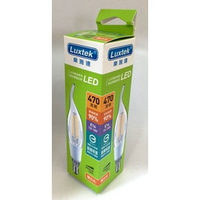 【Luxtek】 CL35-4.5D 4.5W拉尾可調光LED燈絲燈泡E14 (暖白光)
