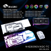 Bykski N-IG3090VXOC-TC,Active Cooling GPU Back Plate Video Memory Water Block For iGame Geforce RTX 3080 3090 Neptune/Vulcan