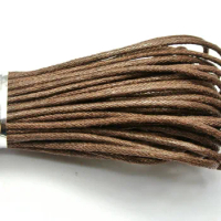50 Meters Brown Waxed Cotton Beading Cord 1.5mm Macrame Jewelry String