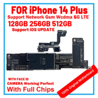Motherboard For iPhone 14 Plus Clean iCloud 128gb Mainboard With system 256gb Logic Board 512gb Full Function Support Update