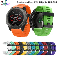 26mm For Garmin watch band Replacement Silicone sport watch strap wrist For Garmin Fenix 5X/5Xplus/Fenix 3/Fenix 3 HR GPS Watch